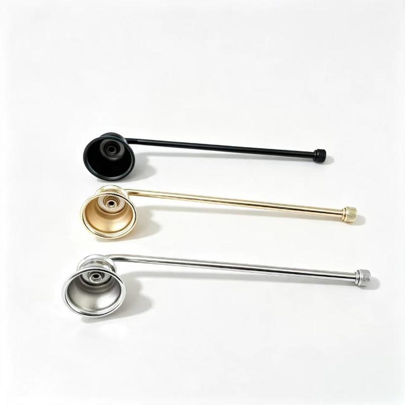 1Pcs Metal Smokeless Candles Wick Bell Snuffer Put Off Flame Tool Cutter Black Gold Rose Silver Decor Candle Snuffer