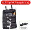 Zipped Compartments Roll Up Tool Bag Canvas Material Hanging Tool Organizer  Wrench Organizer