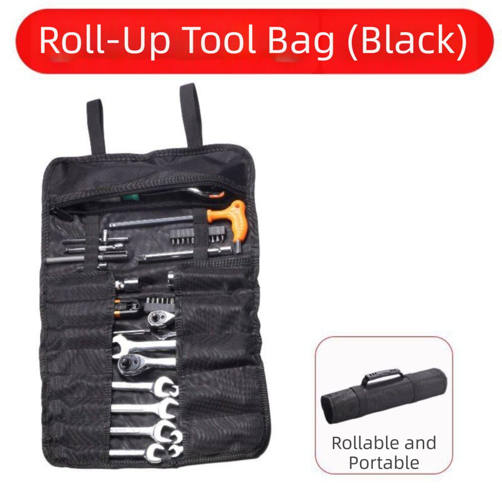 Zipped Compartments Canvas Tool Bag Heavy Duty Multi-Purpose Tool Pouch  Tool Storage чёрный