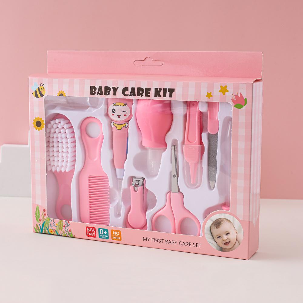 10-Piece Baby Care Set: Ear Pick, Nail Clipper, Nail File, Medicine Feeder.
