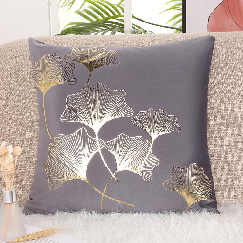 Stamping Pillow Dutch Velvet Pillow Cover Nordic Ins Sofa Car Cushion Back Cushion Cover