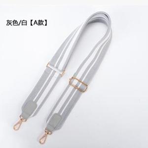 140cm Canvas Striped Bag Straps Crossbody Shoulder Bag Strap Adjustable Replacement Handbag Belts Band Accessories Gold Buckle