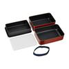 Takenaka Ajiro Bamboo Bento Long Shunkei Top Bottom 540ml Box, Rectangular, Design, 360ml,