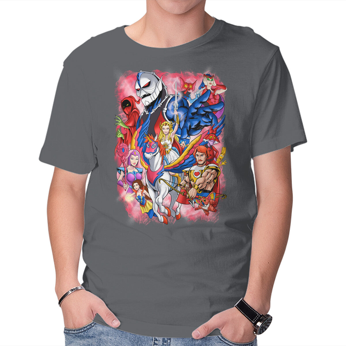 Unisex Crew Neck T-Shirt Power Of Nostalgia Graphic Short Sleeve Casual Tee M