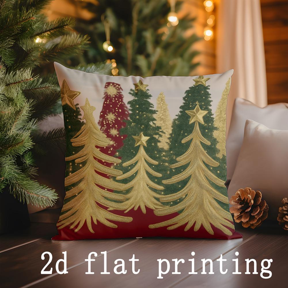 Home Decor Christmas-themed Rectangular Suitable For Sofa Bedroom Car Pillow Cover Cushion Rectangular Back Cushion