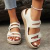 Sandales à plateforme de mode grande taille pour femmes Chaussures de marche à semelle souple légère Femme Été Décontracté Antidérapant Sandales de plage Mujer
