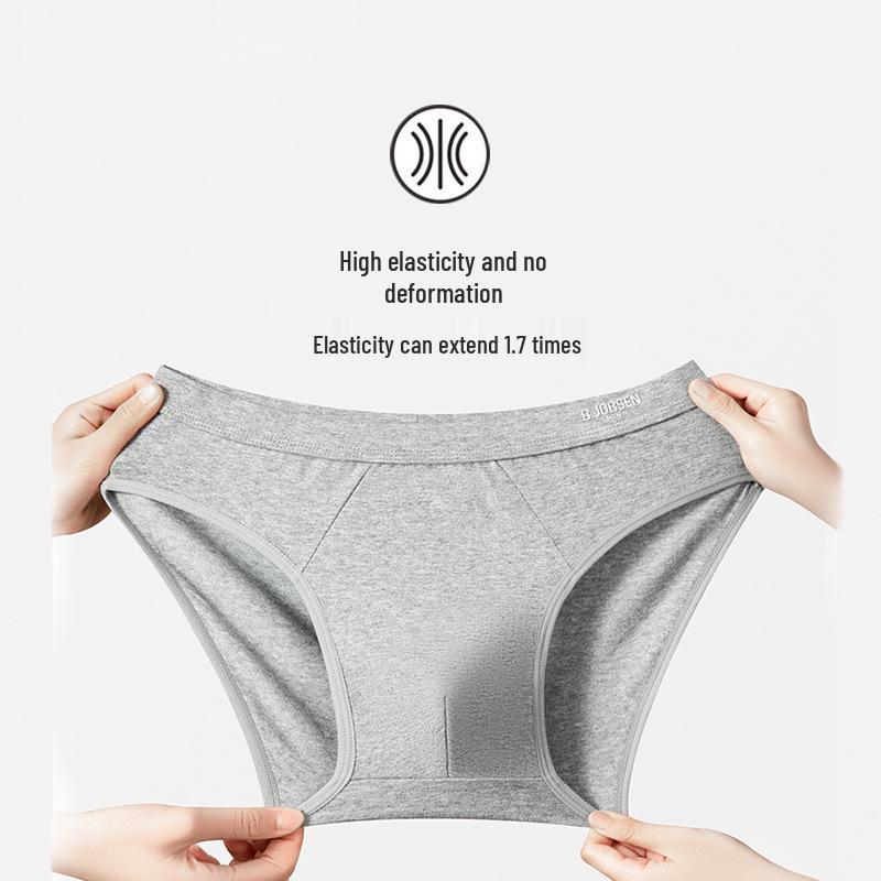 Men's Plus Size Loose Cotton Mid-Waist Briefs - Breathable Summer Triangle Underwear
