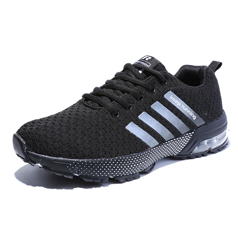 Men's Shoes New Air Cushion Flying Woven Sports Shoes Men's Autumn Large Size Casual Shoes 2025 Spring and Autumn Trend Men's Shoes