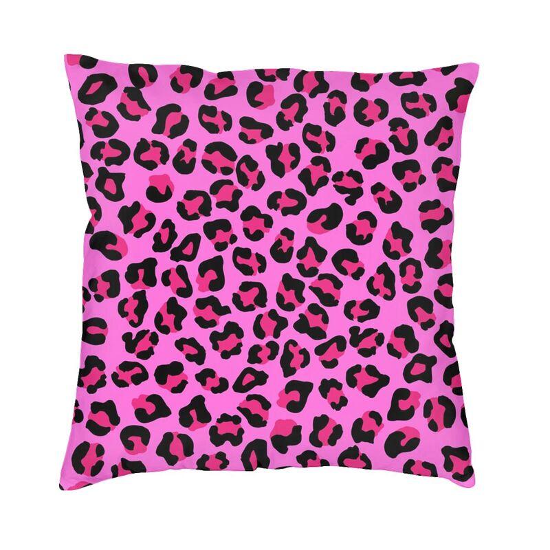 Custom Brown Leopard Print Pillow Case 40X40Cm Living Room Decoration Modern Animal Cheetah Skin Chair Cushion Square Pillowcase