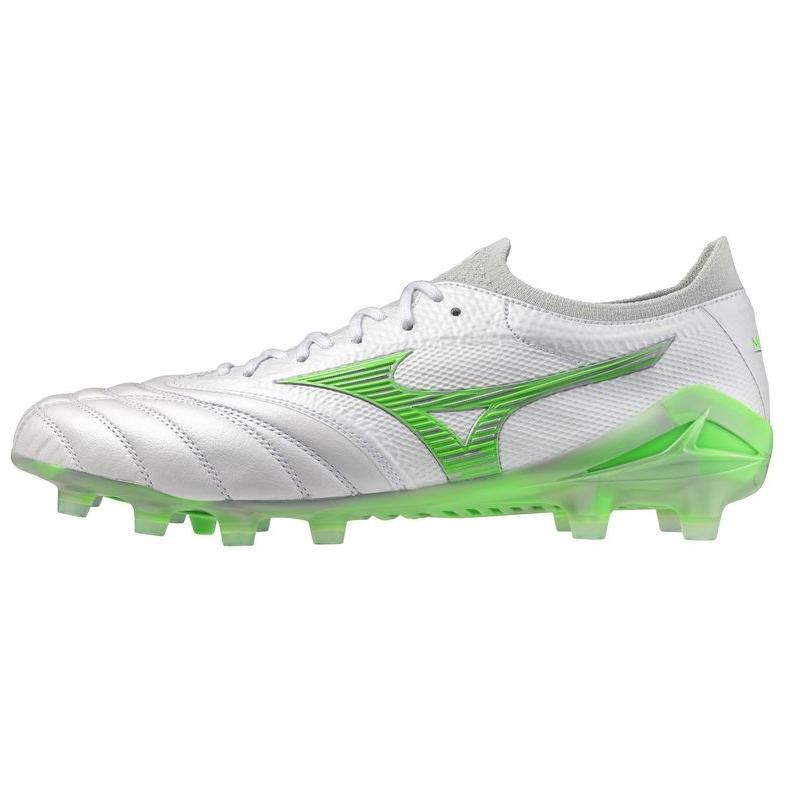 Mizuno Morelia Neo 4 Beta Japan Comfortable Synthetic Leather Non-Slip Durable Football Shoes Unisex Football Shoes White Green P1GA254037
