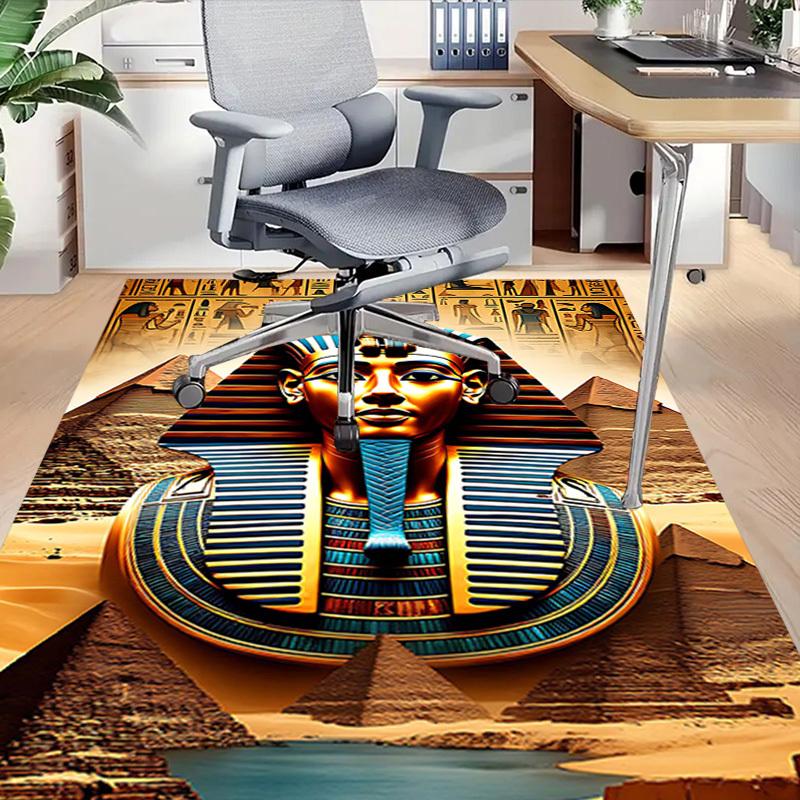 1PC Egyptian mask pyramid Anti-slip carpet, suitable for Office, bedroomand playrooms. It can also be used as a sofa footrest cover-R38