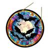  Halloween Bat Stained Glass Suncatchers Window Hangings Colorful Glass Panel Wall Art Decors Housewarmings Gift