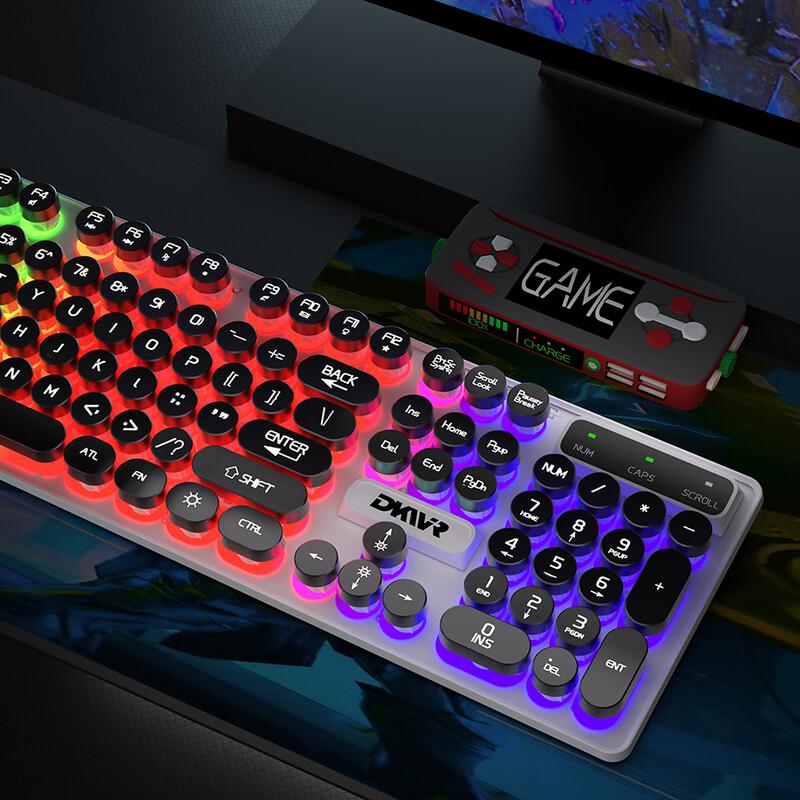 

You Shi Punk Retro Wired Mechanical Feel Gaming Keyboard and Mouse Set