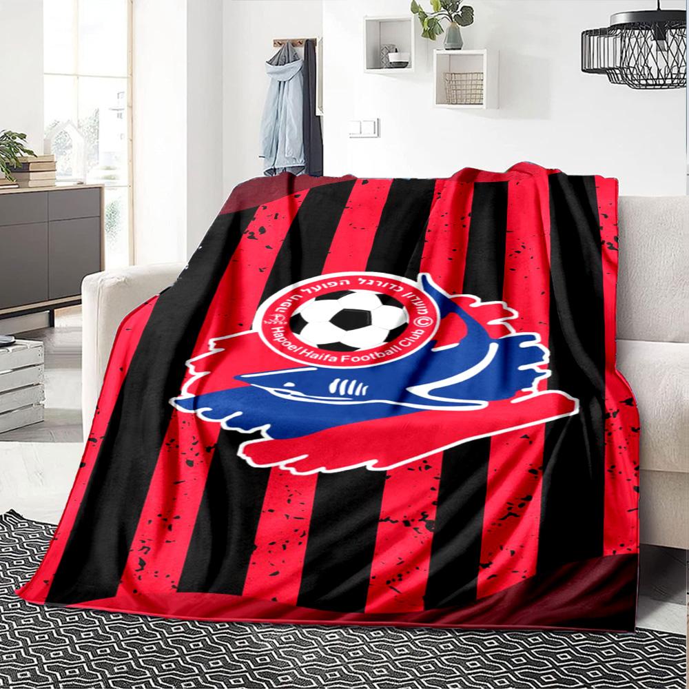 Hapoel Print Flannel Blanket High Quality Warm Comfortable Cover for All Seasons Perfect for Gifts Home Decor