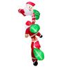 Lighted Christmas Inflatable Figurine Large Cute Blow Up Snowman Penguin Gingerbread Man Santa Ornaments with Built-in LED Light for Lawn Party Decor