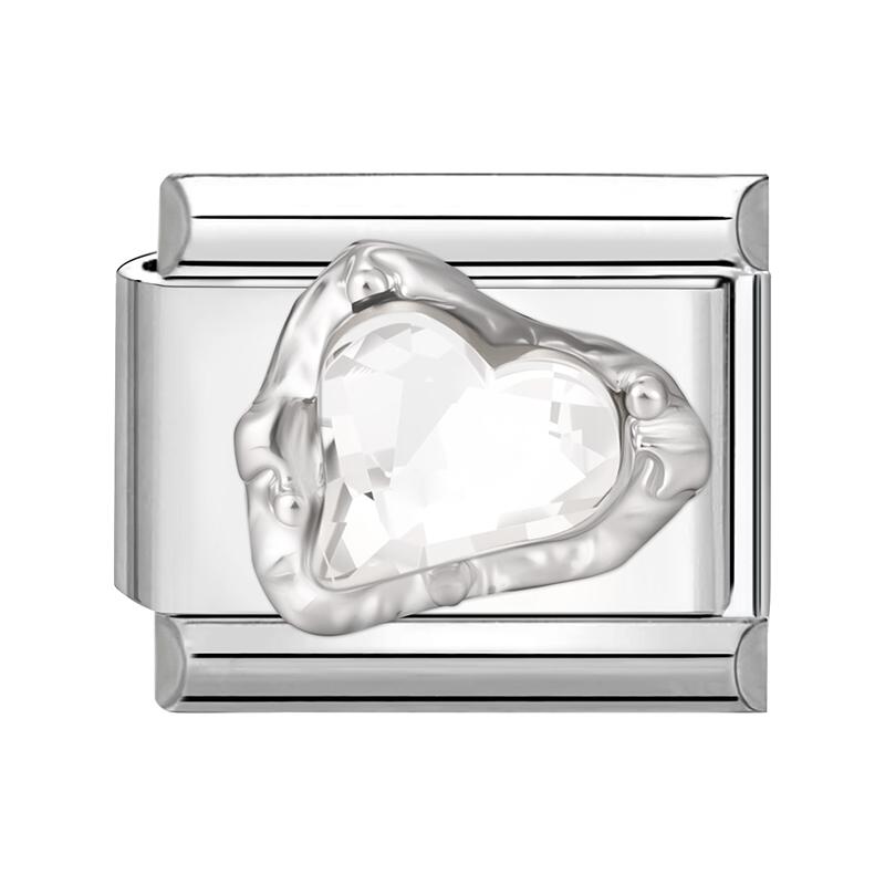 Y2K Romantic Heart Eyes Star Bow Knot Butterfly Zircon Charm Italian Links Fit 9mm Bracelet Stainless Steel Making DIY Jewelry