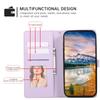 For iPhone 16e Case 3D Rhombus Grid Imprinted Wallet Leather Phone Cover with Lanyard