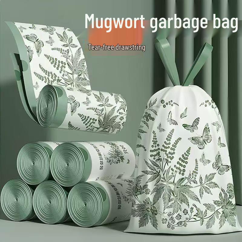 Shin-chan Extra Thick Drawstring Kitchen Trash Bags - Large, Durable, and Handheld