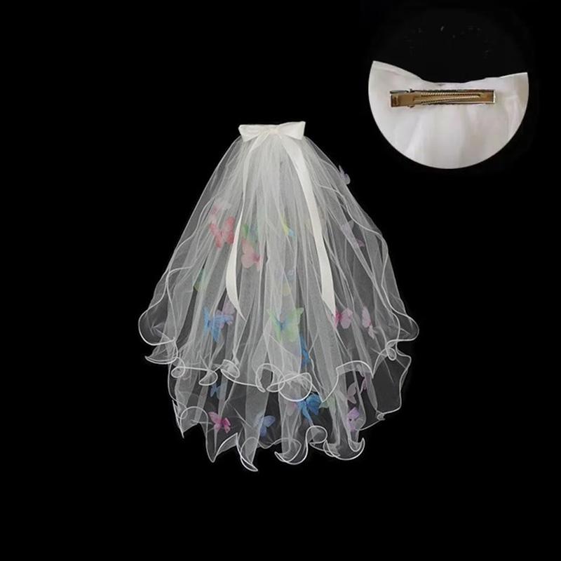 1 Wedding Bridal Headcloth Butterfly Photography Prop Colorful Butterfly Headcloth Accessory