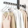 Wall Mounted Wall-Mounted Clothes Hanger  Closet Durable Couple Stainless steel Folding Retractable Hook Home