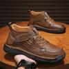 Men's High-top Casual Shoes Handmade Shoes Casual Sneakers Plus Size 39-48
