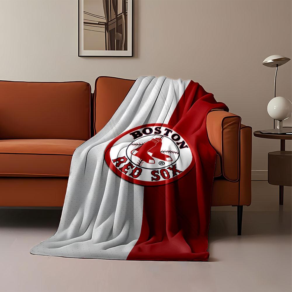 Boston Red Sox Team Logo Blanket Print Blanket Soft and Cozy Perfect for the Living Room Bed Sofa or a Nap,gift