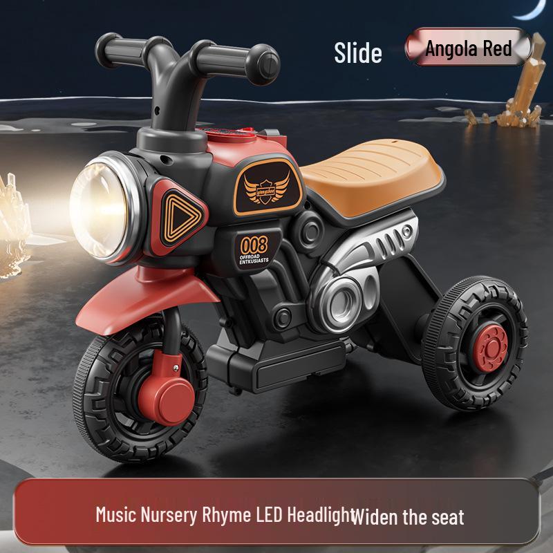 Elektrisk trehjuling för barn med uppladdningsbar motor och glidfunktion – Pedagogisk leksak för pojkar och flickor