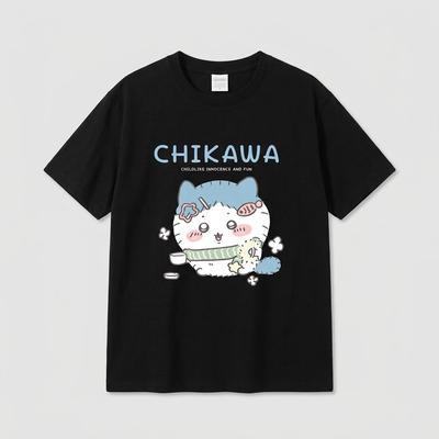 Japanese Cartoon Chiikawa Unisex Short Sleeve Tee S-3XL Graphic Cute Anime T-Shi
