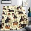 1PC Cute Dog Print Flannel Blanket, High Quality All Seasons, Home Decor, Warmth and Comfort, Perfect for Christmas Gifts
