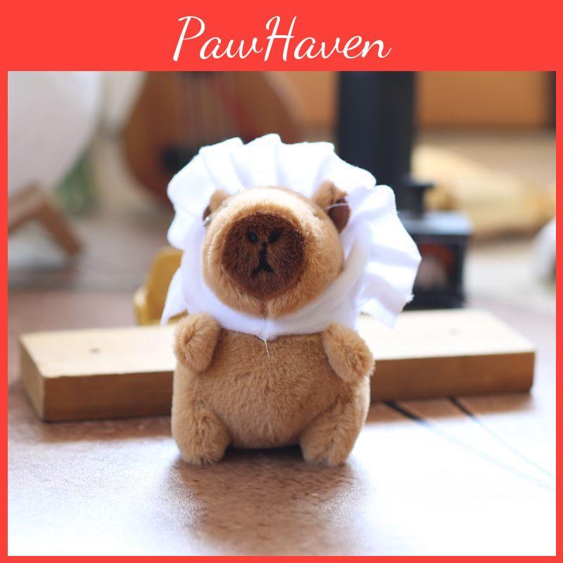 Capybara Keychain Plush Stuffed  With Pp Cotton Short Plush Backpack Decor Gift