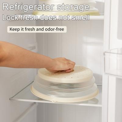 Microwave Splatter Cover with Handle Foldable Vented Lid with Hook Hole Splatter Guard