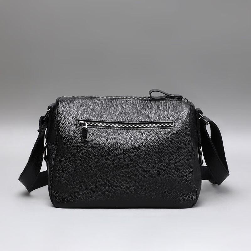 Genuine Top Layer Cowhide Crossbody Bag Women Large Capacity Saddle Style Shoulder Black Casual Daily Use