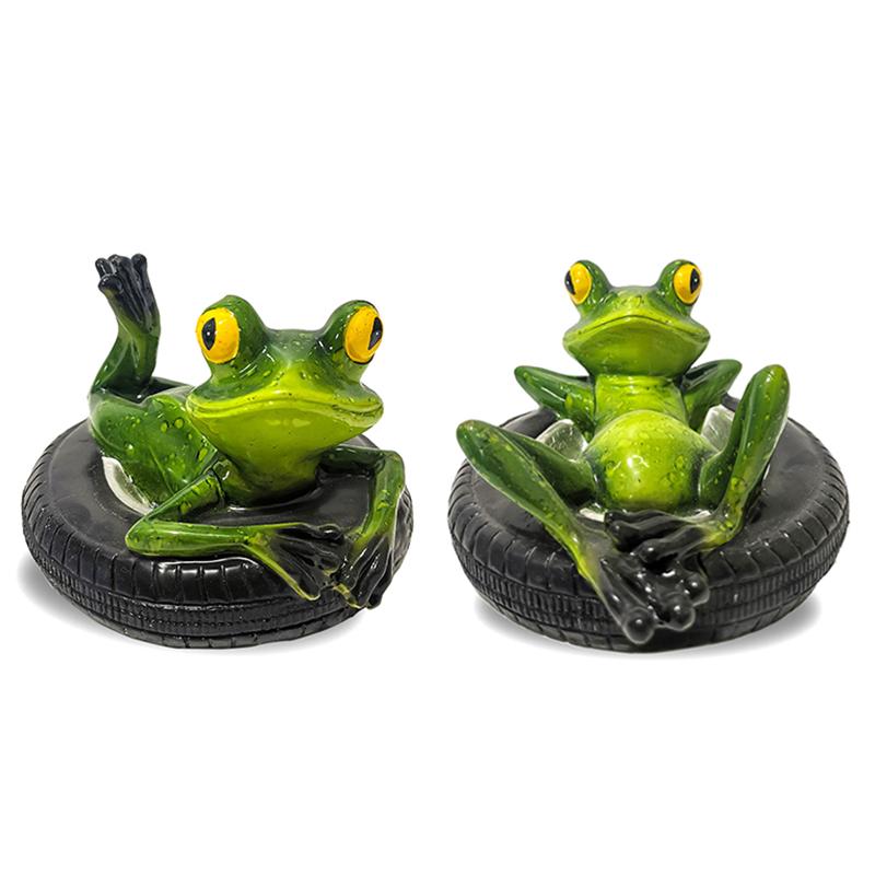 Floating Frogs For Ponds, Cute Frog Statues Pond Floating Decoration For Garden Outdoor, Resin Miniature Frog Statue