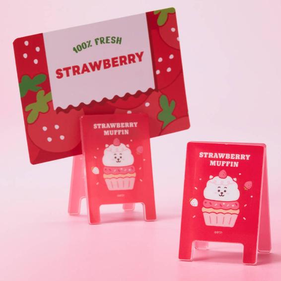 BT21 Zufälliger Acryl-Multi-Clip Erdbeer-Party-Version