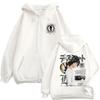 Anime Giapponese Death Note L·Lawliet Felpe con Zip Uomo Donna Abbigliamento Moda Hip Hop Felpe con Cappuccio Zip Up Giubbotti Cappotti