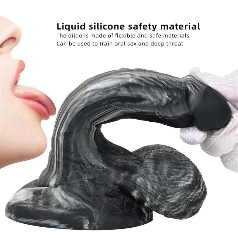 Female Masturbation Device Mixed Color Simulation Big Sucker Dildo Fake Penis Backyard Anal Plug Expansion Anus