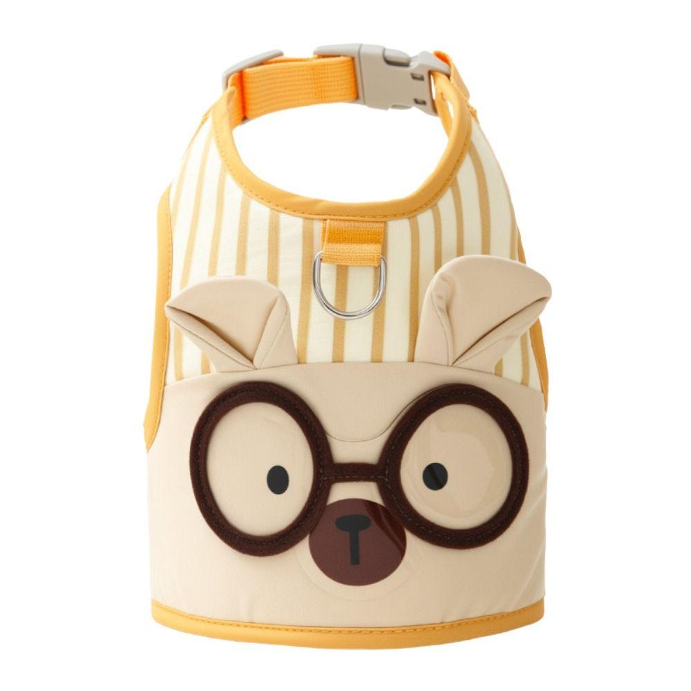 Wear-resistant Dog Harness and Leash Set Cartoon Design Pet Chest Strap Set  Small Dog