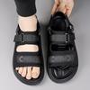 2025 New Man Sandals Hollow Out Beach Footwear Anti-collision Toe Wading Aqua Shoes Comfy Breathable Men Luxury Sandals