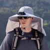 Summer Outdoor Fishing and Hiking Sun Hat, Oversized Solar Fan Hat, Shawl Neck Protection, Sun Protection Fisherman Hat