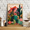 Arizona Desert Cactus Mexiko Humaniora Resor Landskap Väggkonst Dukmålning Nordisk affisch Bilder Vardagsrum Heminredning Ingen ram