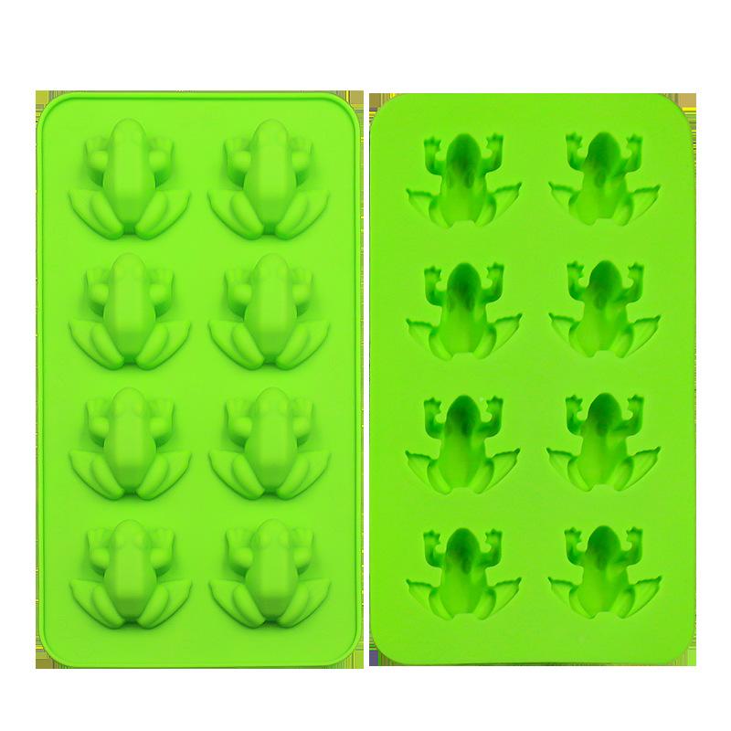 Stampi in Silicone a Forma di Rana 3D a 8 Fori, Stampini da Forno per Caramelle, Cioccolato, Cubetti di Ghiaccio, Dessert, Biscotti, Fondant, Strumenti per Decorare Torte Fai-da-Te