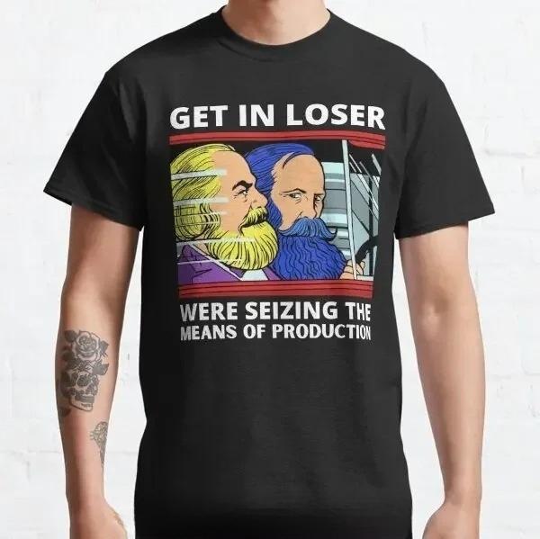Karl Marx Entra Perdente Stiamo Sequestrando i Mezzi di Produzione Maglietta Uomo Abbigliamento Comunismo Socialismo T-shirt Ropa Hombre Camisetas