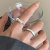 Chic Minimalist Open-adjustable Freshwater Pearl Ring For Women In Stylish Copper Design