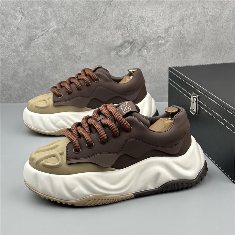 Fashion New Designer Men's Comfort Two Tone Mixed Patchwork All Match Causal Shoes Flats Male Sports Walking Sneakers Zapatos Hombre