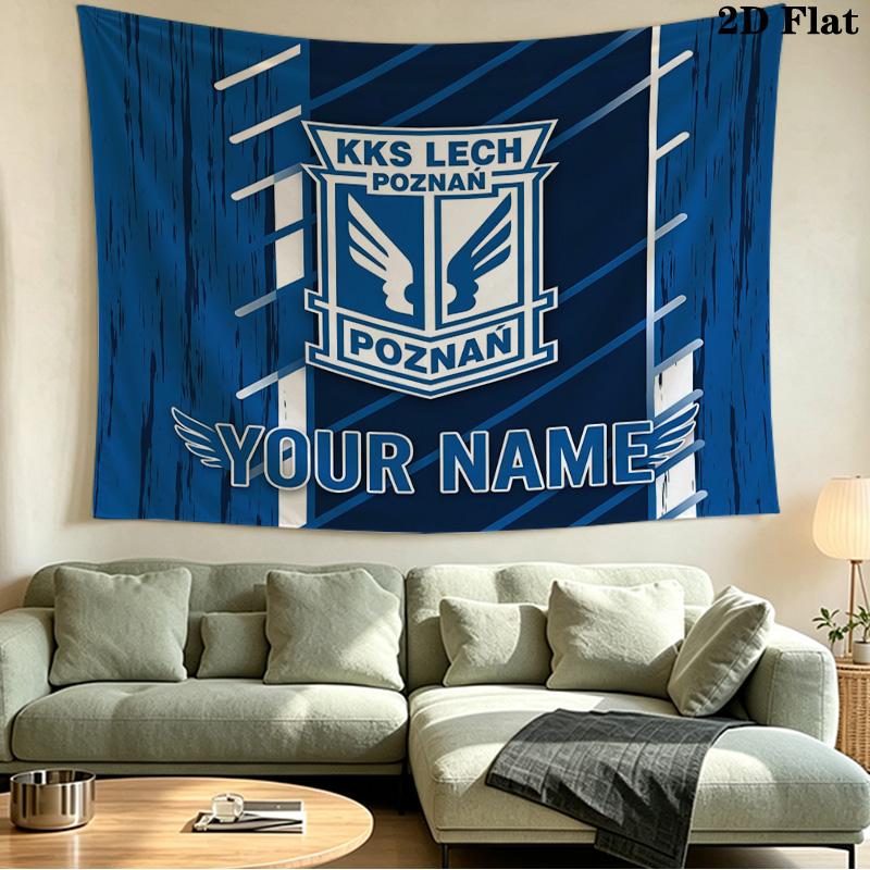 Custom Name Lech Poznan2 Printed Tapestry – Wall Hanging for Bedrooms, Dorms, and Home Decor