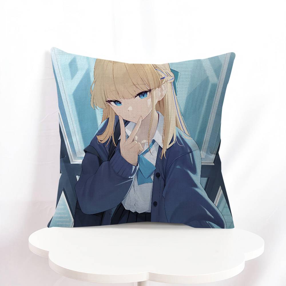 Part Three Blue Archive Anime Pillowcase Bedroom Sofa Decorative Cushion Cover With Zipper Soft Cushion Cover