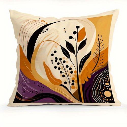Abstract Floral Pattern Double-sided Printed pillow cover Short plush Suitable living rooms bedrooms sofas throw cushion cover