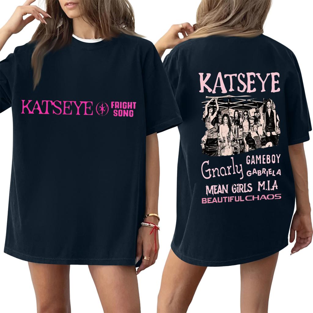 Dam T-shirt med tryck och rund hals och korta ärmar