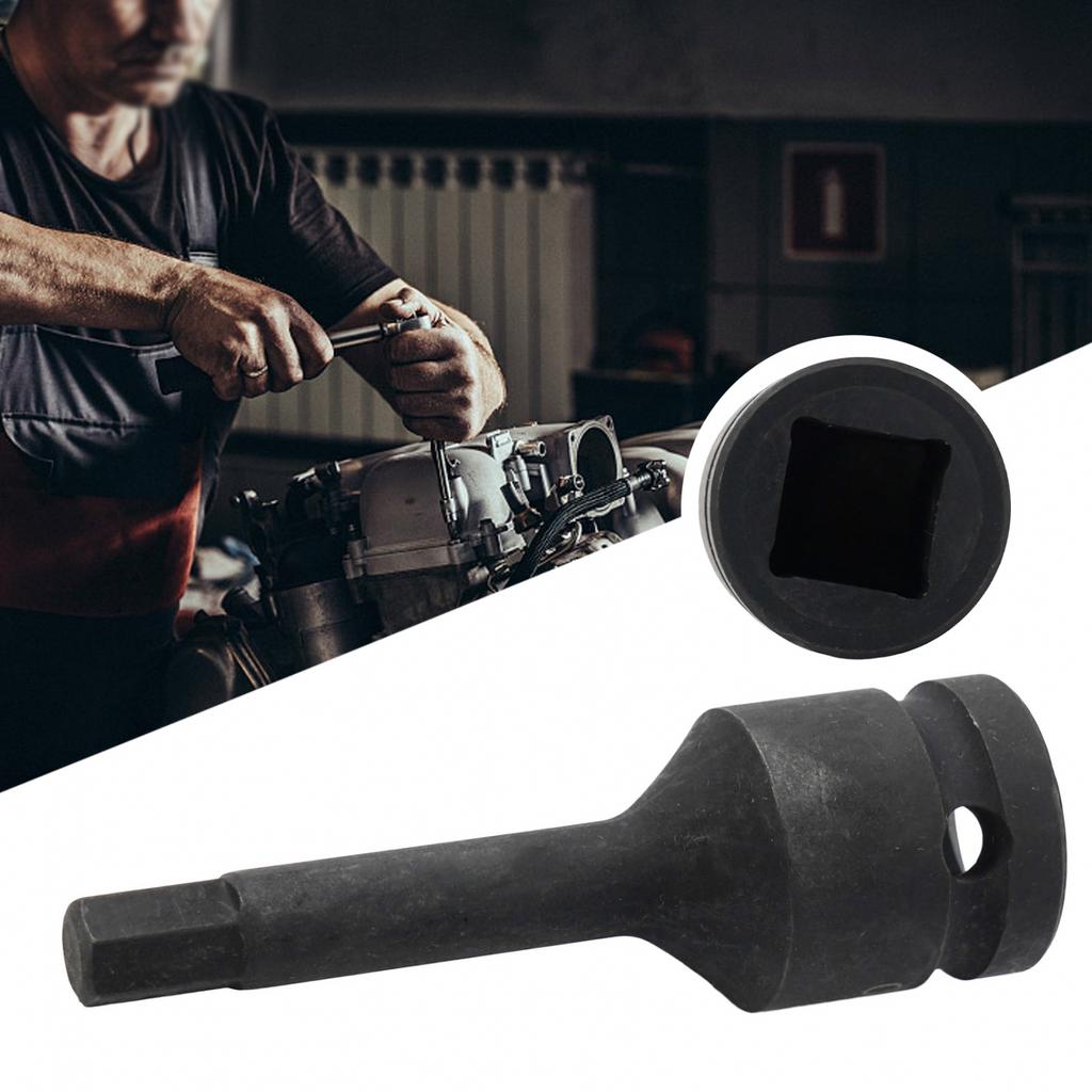 Adapter nasadki 80 mm Klucz pneumatyczny Czarny Wiertarka elektryczna Głowica sześciokątna Nasadka sześciokątna