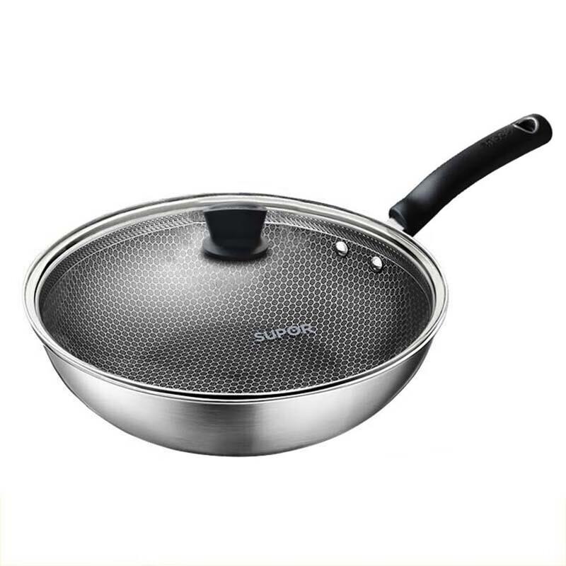 

SUPOR 30cm Honeycomb Composite Steel Wok with Lid